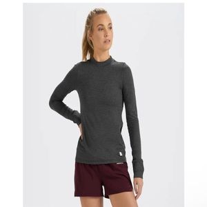 Vuori Grey Women's Long Sleeve Top Long-Sleeve Lux Tee Size Small